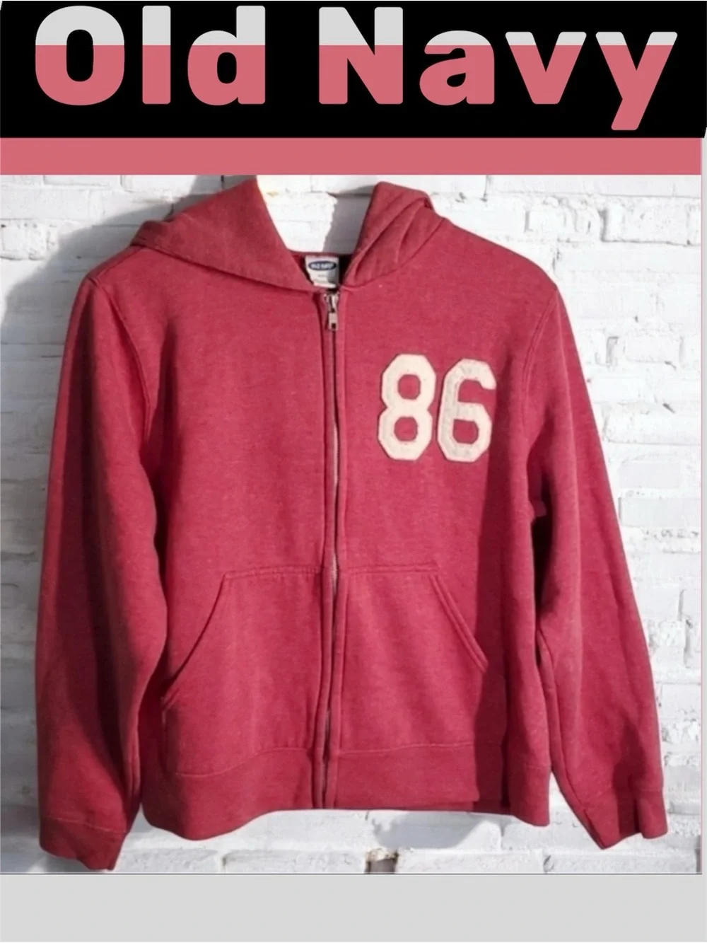 Old‎ Navy hoodie girl's size xxl sweat jacket soft inside muted burgundy